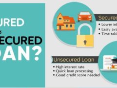 Secured and unsecured types of loans